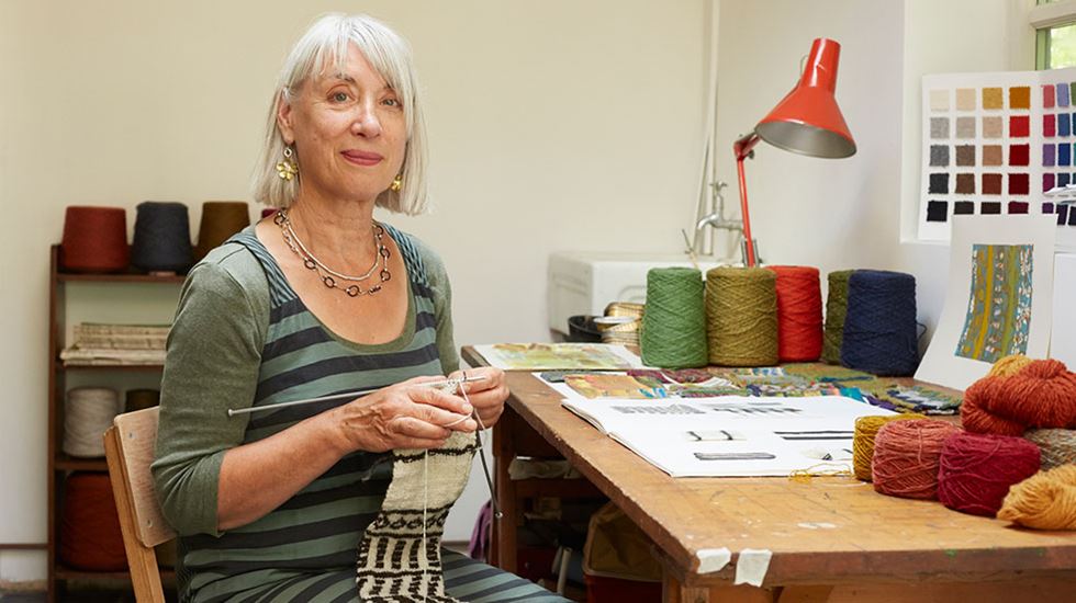 Public sector hobbies woman knitting
